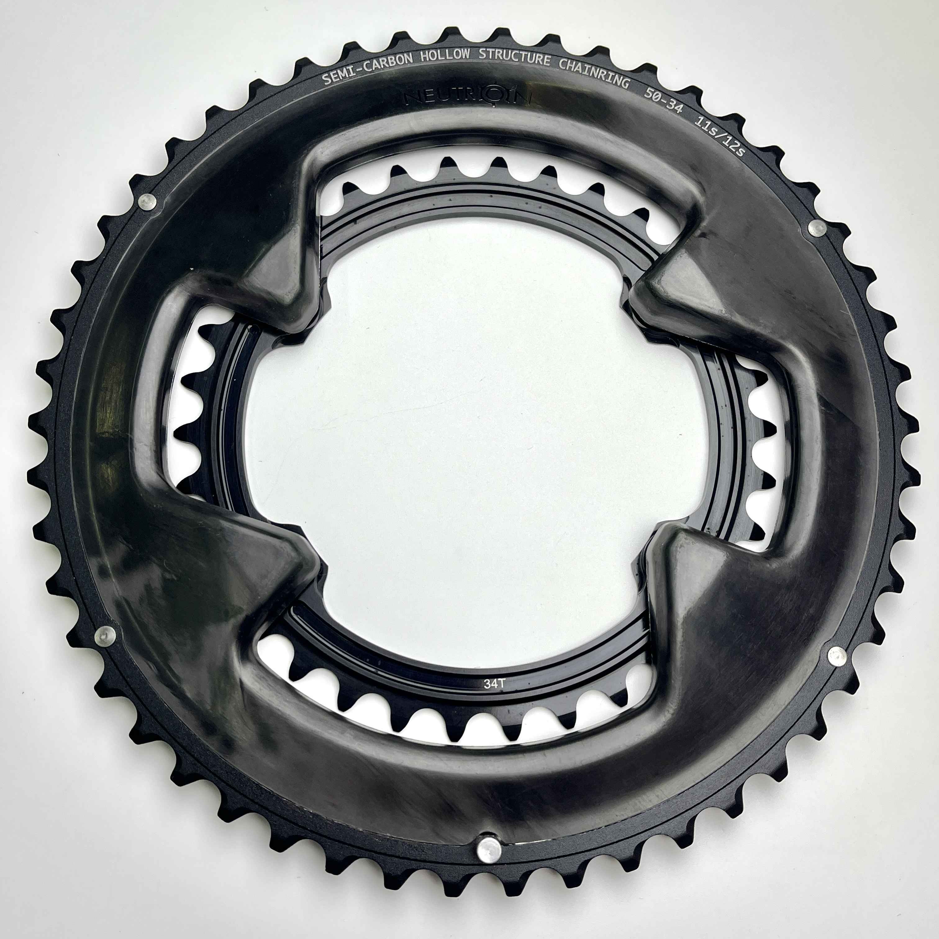 Neutron Hollowカーボンチェーンリング | 11/12s | 50-34/52-36 | 129g