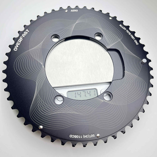 Overfast Aero Alloy Chainring | from 175g, 50-34/52-36