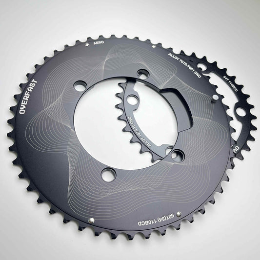 Overfast Aero Alloy Chainring | from 175g, 50-34/52-36