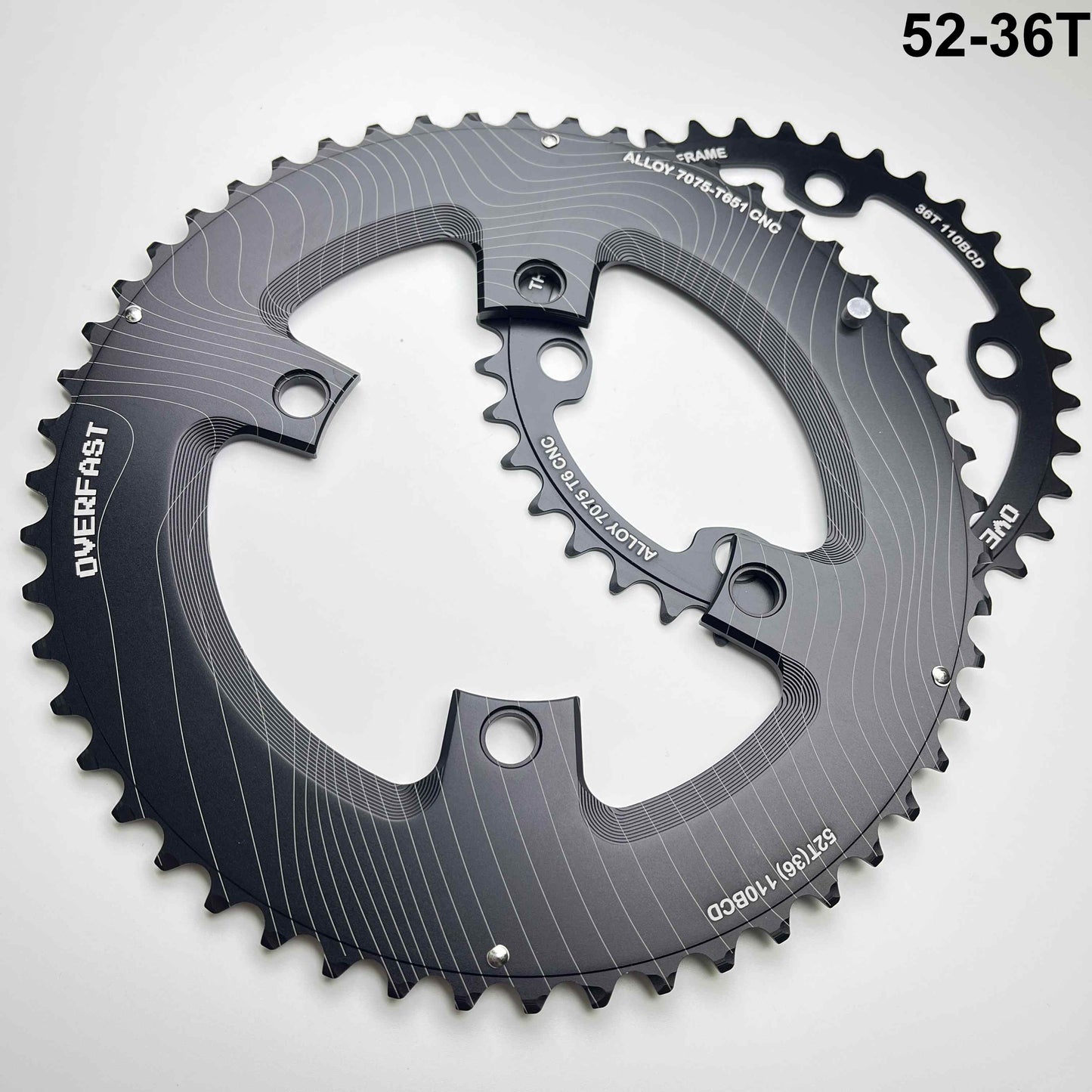 Overfast Lightweight Alloy Chainring | from 159g, 50-34/52-36