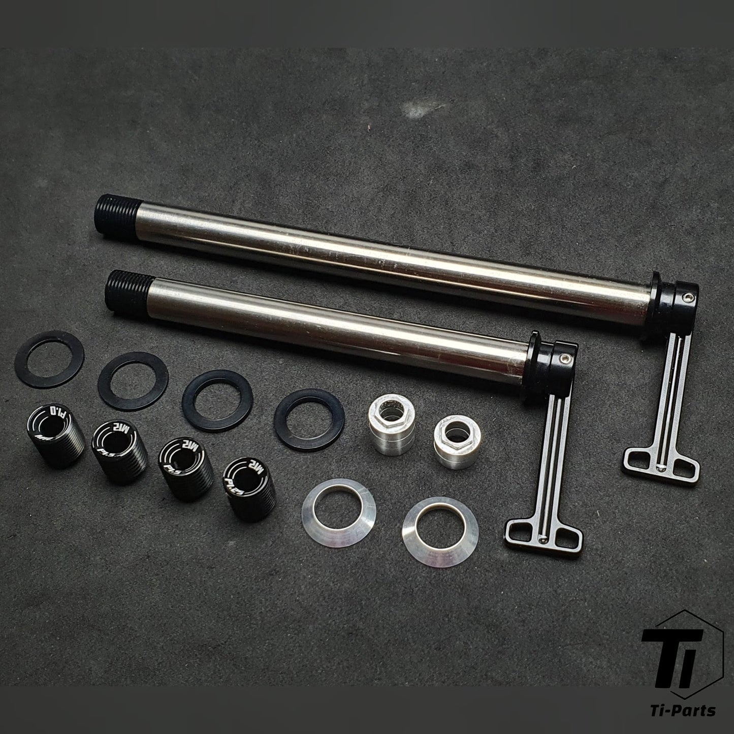 Titanium Thru Axle for Roadbike Disc Brake | 12mm Super Aero lightweight axle with built-in Hidden QR Quick Release