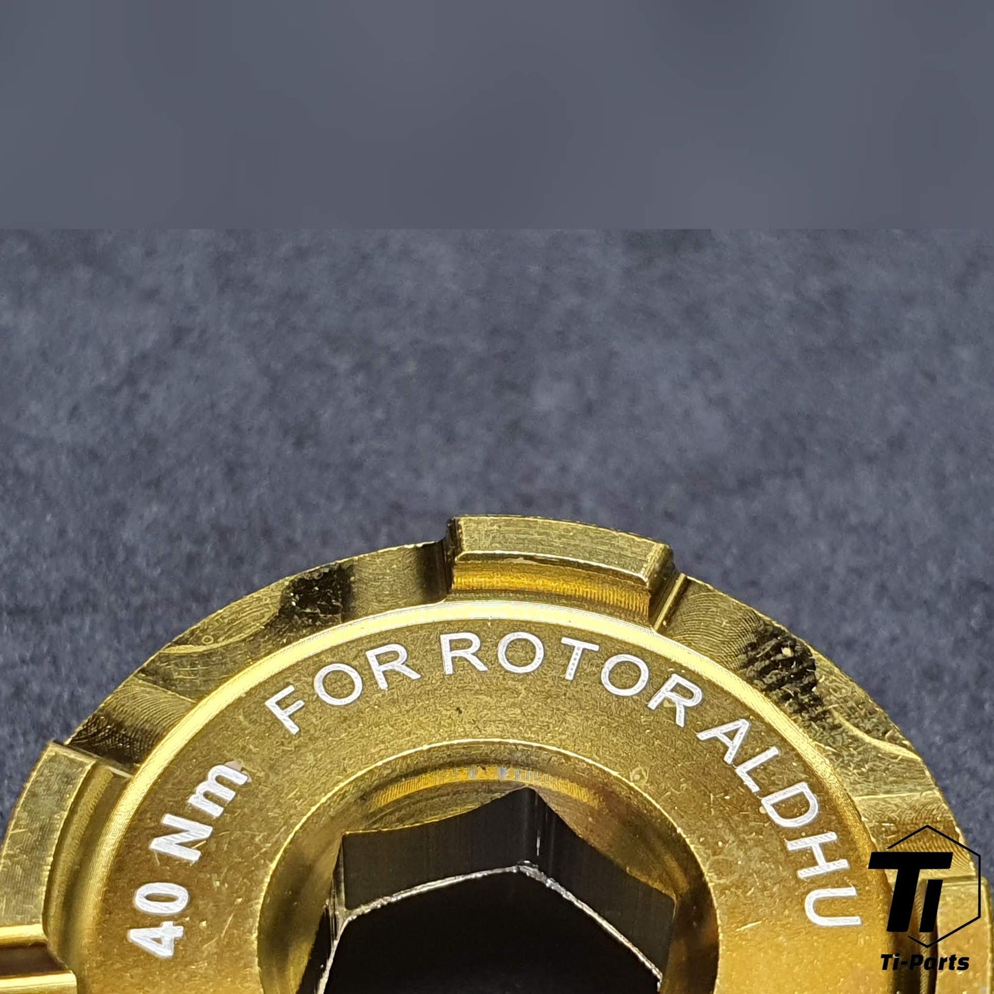 Rotor Aldhu 3D+ Titanium krankarmshætte | Carbon Spider kranksæt aero bolt Q Ring Power2max | Titanium skrue