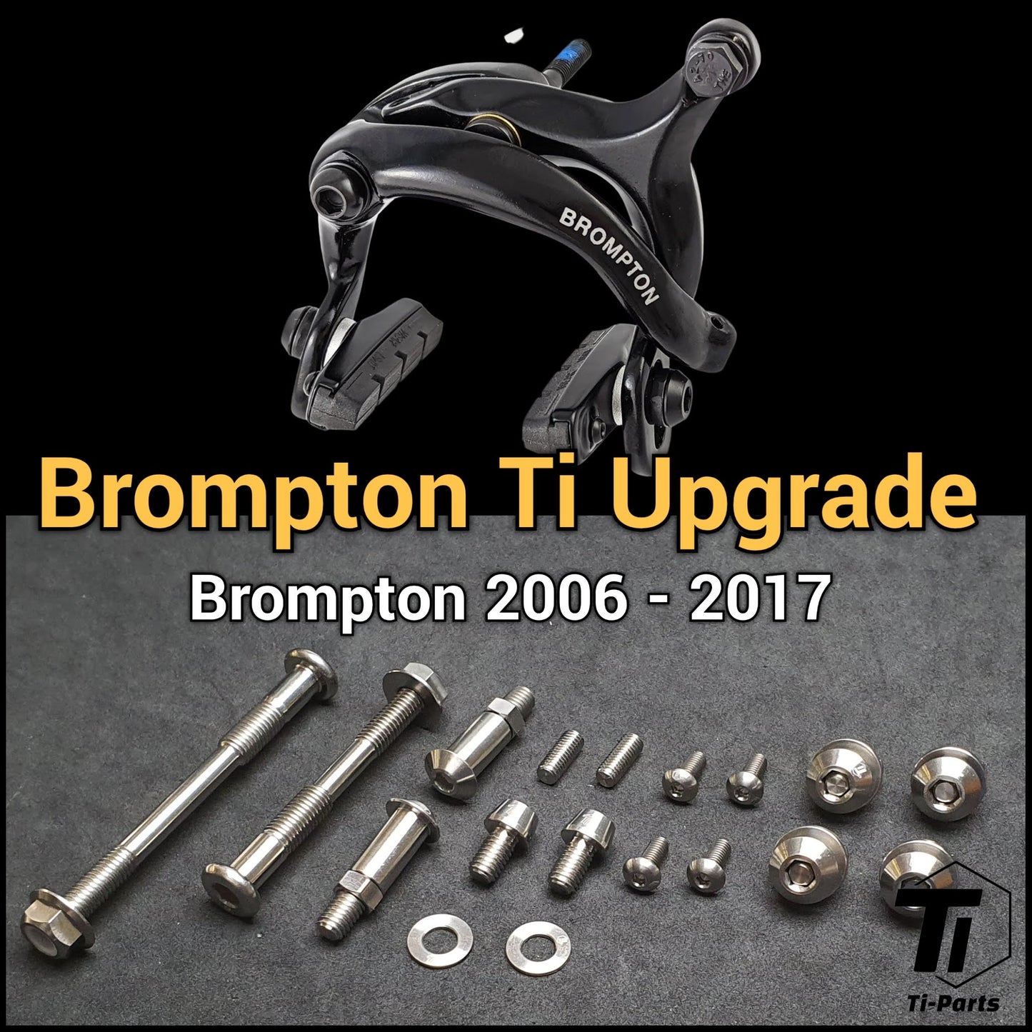 Титановый комплект обновления для тормозов Brompton | 2017 2018 Ось тормозной колодки C Винт тормозного суппорта Болт Т-образной линии P-Line
