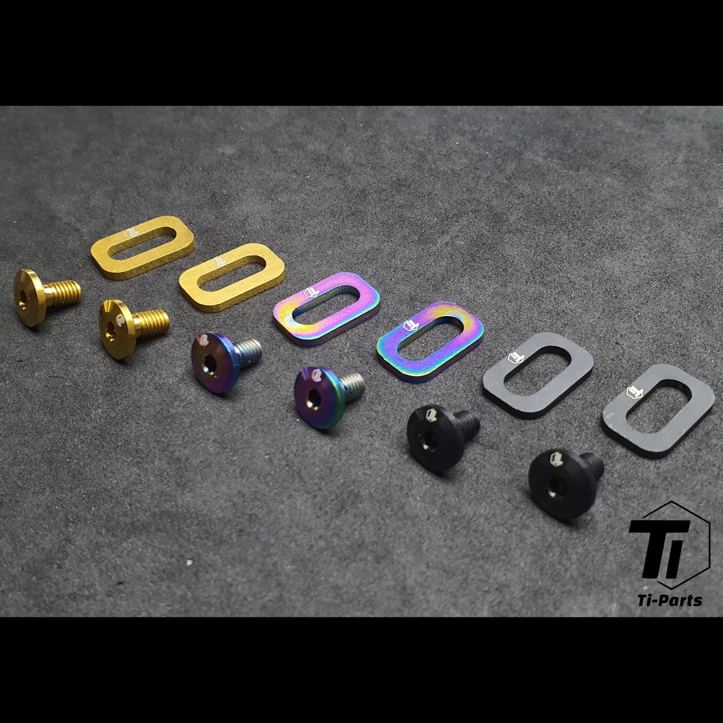 Kit de tornillos para calas con apariencia de titanio | Pedales de carretera Keo 2 Max Blade | Titanio Grado 5 Singapur