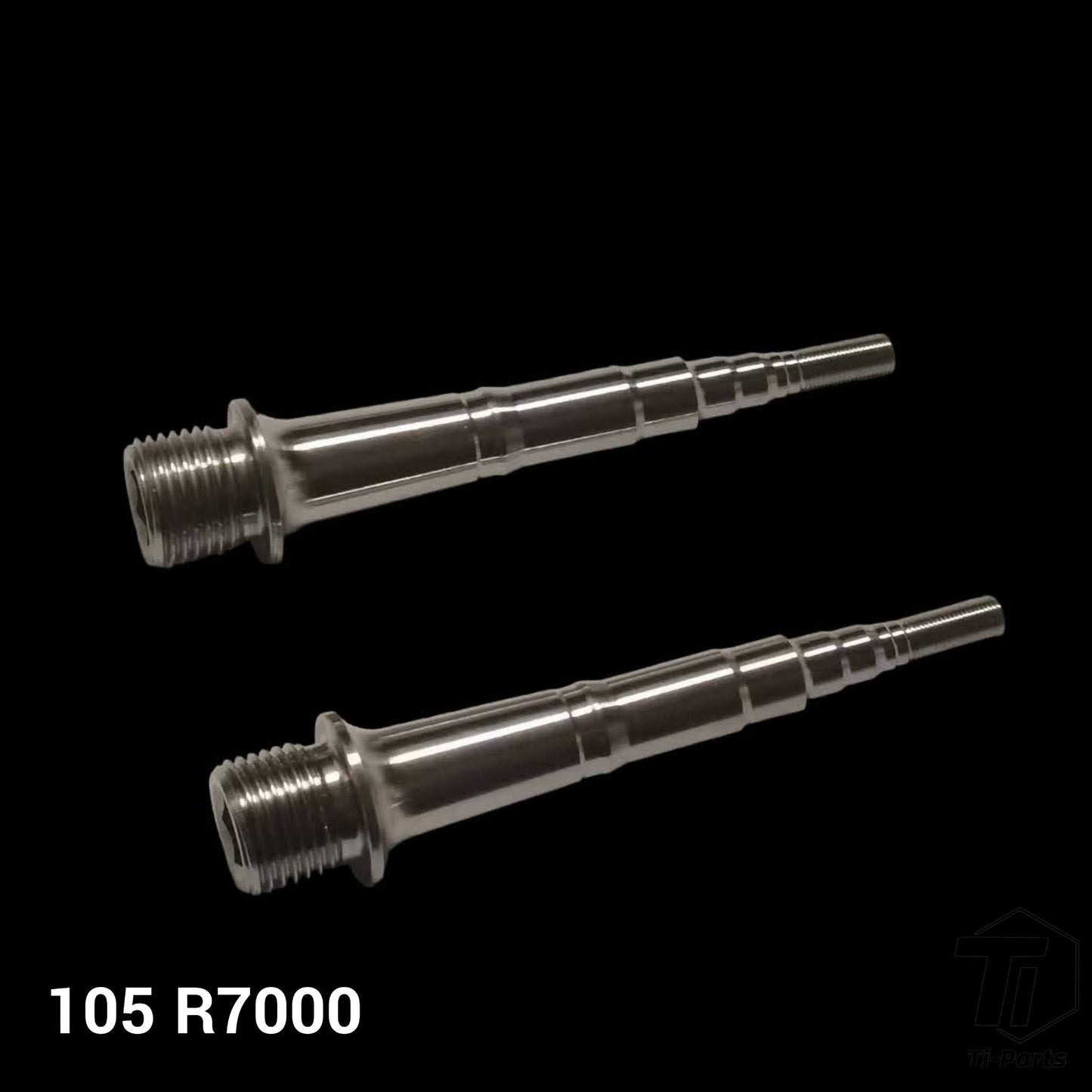 Titanium Pedal Axle for Shimano | +4mm M9120 M9020 M9000 M8000 XT XTR Ultegra Dura Ace 9000 6800 R8000 R9100 M975 M980 M990