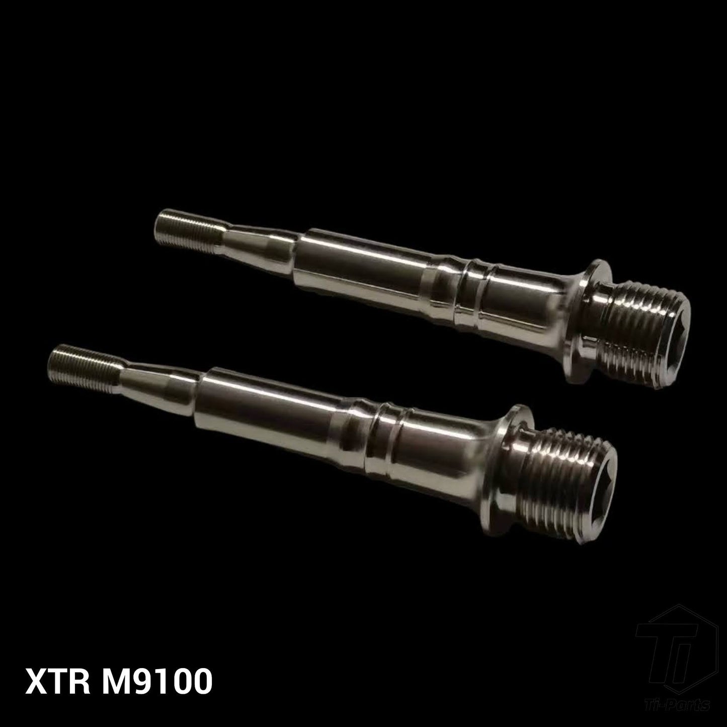Titanium Pedal Axle for Shimano | +4mm M9120 M9020 M9000 M8000 XT XTR Ultegra Dura Ace 9000 6800 R8000 R9100 M975 M980 M990