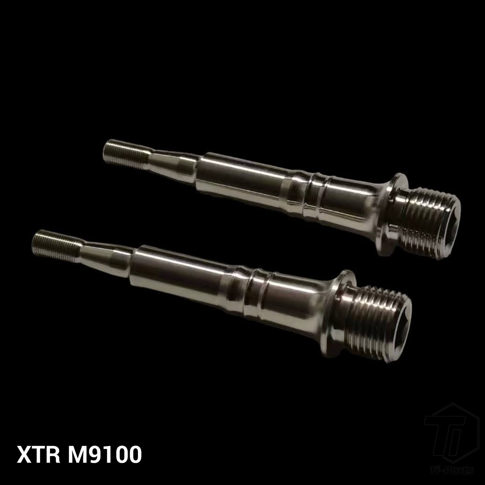 Titanium pedal axle pair for Shimano XTR M9100 pedals