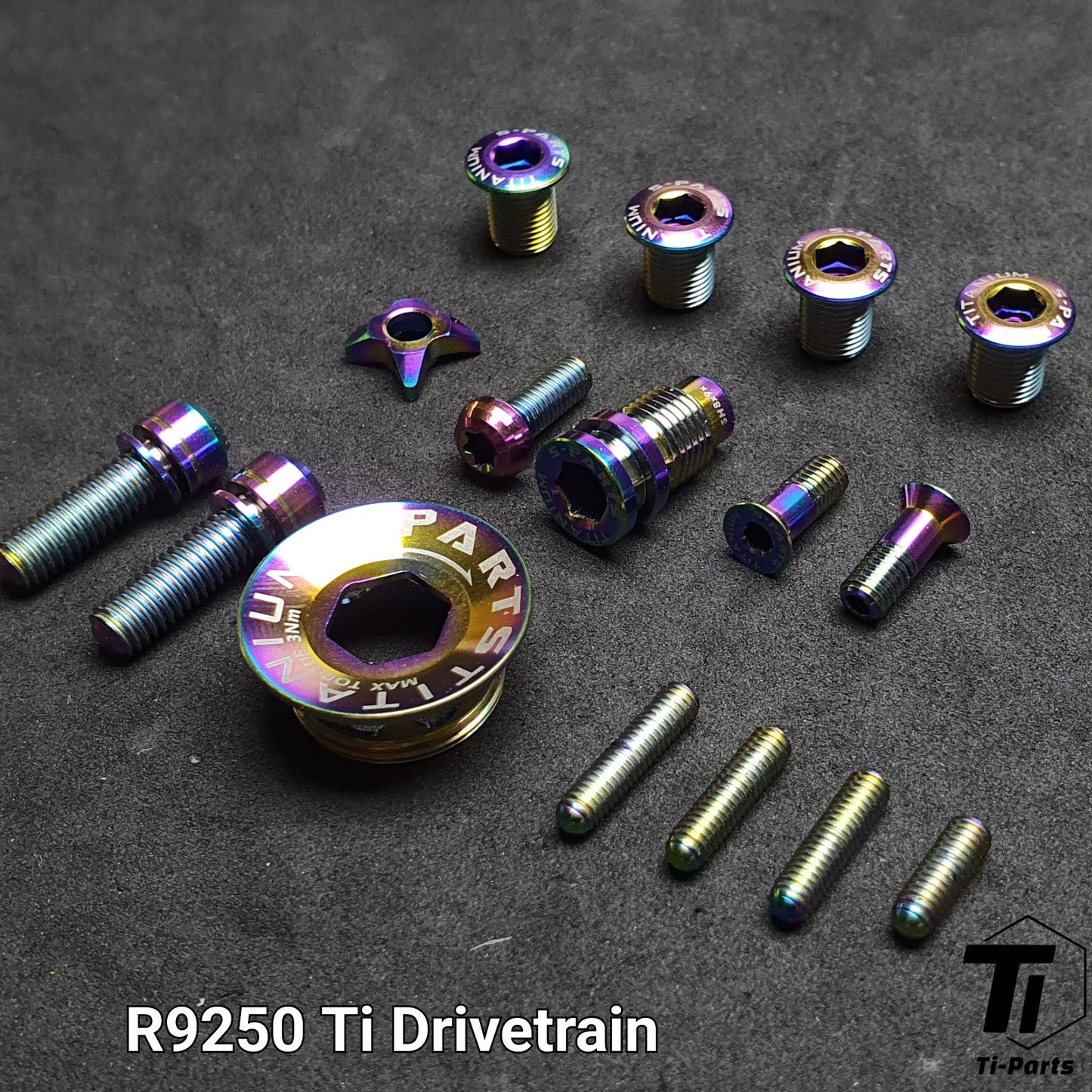 R9270 R8170 R7170 Shimano용 티타늄 업그레이드 키트 | Dura Ace Ultegra 105 12s R9200 R8150 드라이브트레인 브레이크 | 티타늄 나사