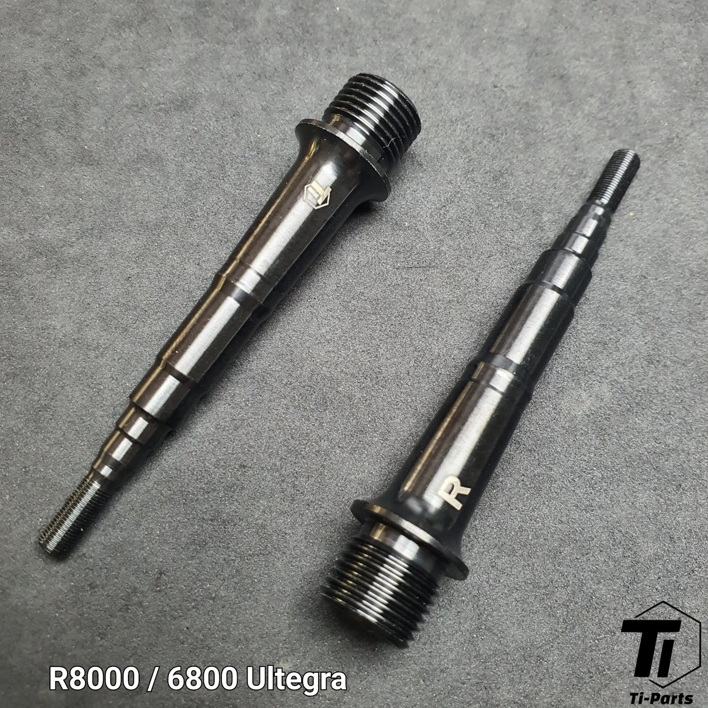 Eje de pedal de titanio para Shimano | +4mm M9120 M9020 M9000 M8000 XT XTR Ultegra Dura Ace 9000 6800 R8000 R9100 M975 M980 M990
