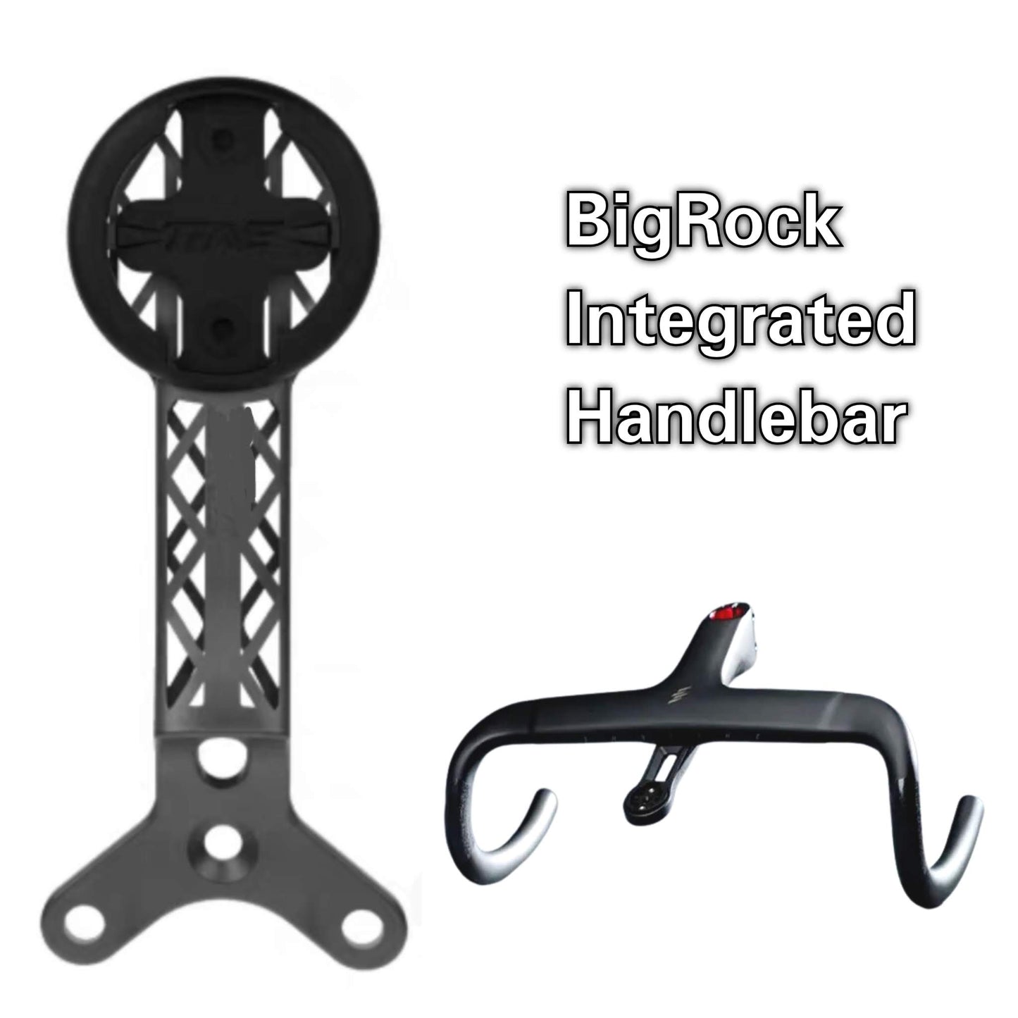 BigRock Integrate Aero Handlebar 3D Print Computer Mount | SKYLINE v2 GoPro Light Bracket for Garmin 1050 Wahoo Ace