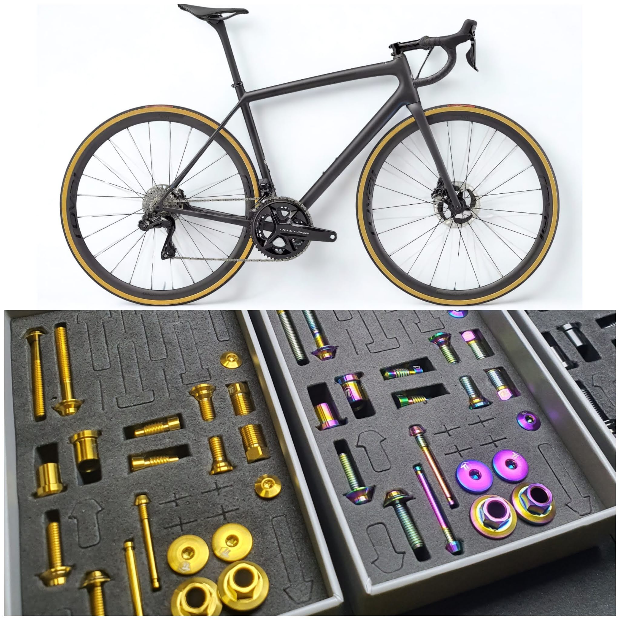 5 Pair Titanium Crankset Chainring Bolts & Nuts – Fits Shimano, FSA, Sram – Bike Upgrade