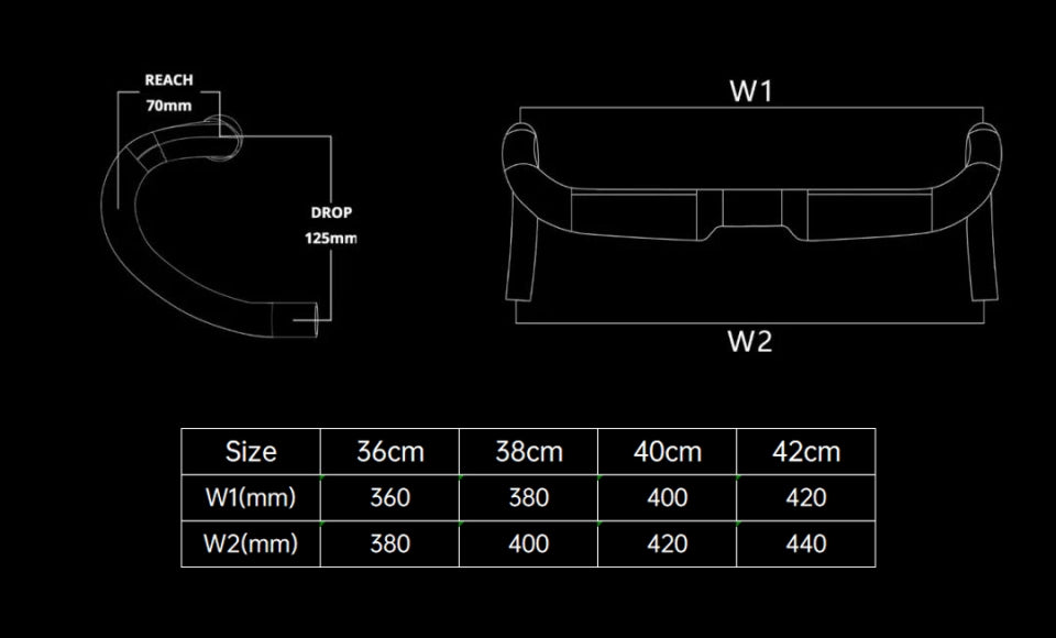 مقود EXS R175 المتكامل المصنوع من الكربون - مقود طريق هوائي فائق الخفة للتوجيه الداخلي