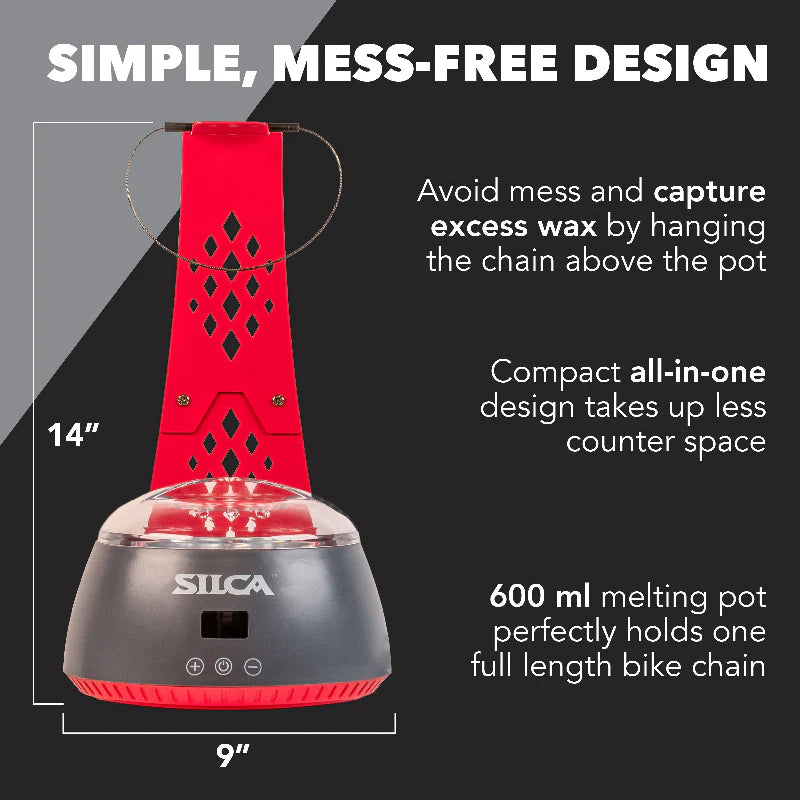 SILCA Chain Waxing System Wax Melter | UK Plug | 600ml with Drip Stand