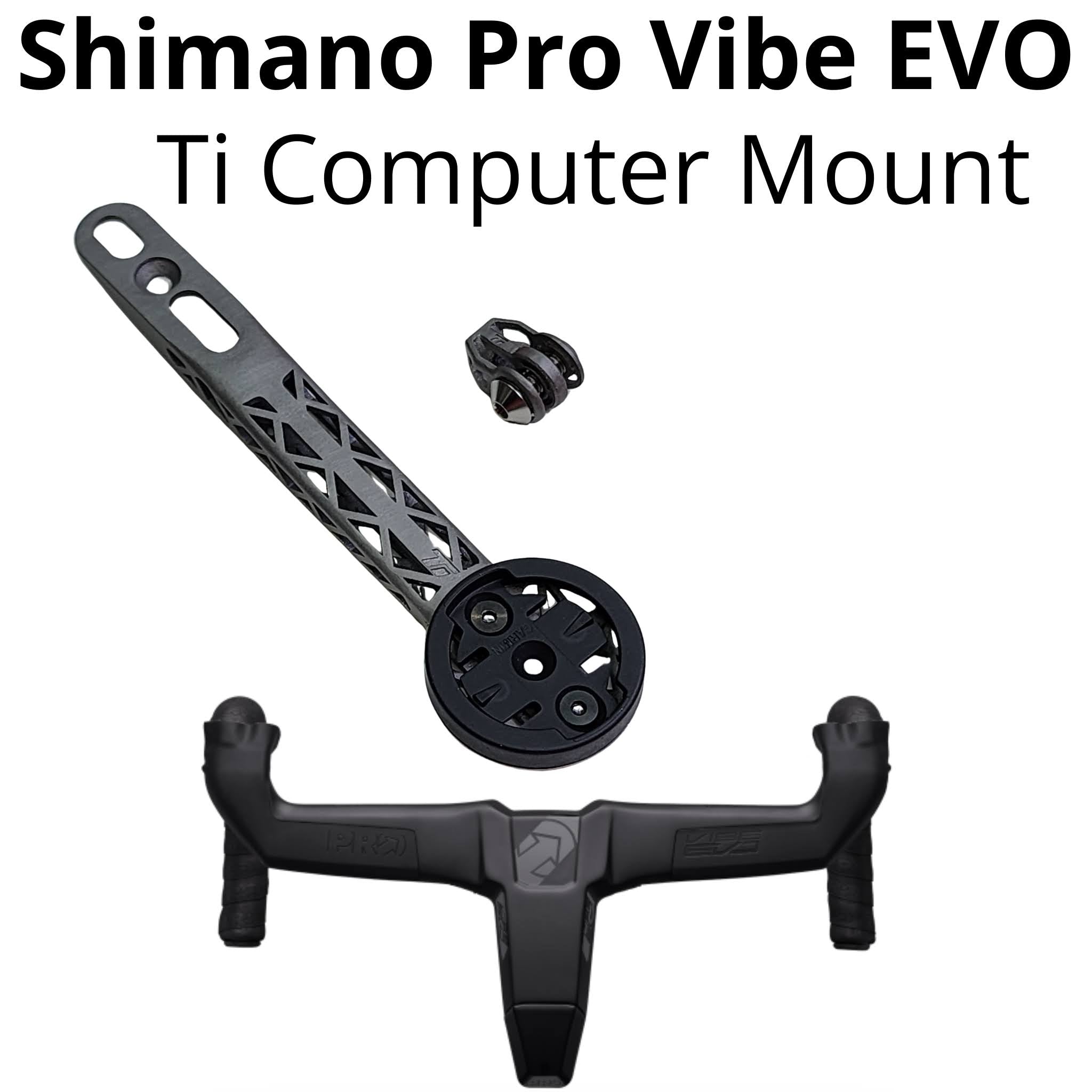 Titanium Computer Mount Shimano PRO Vibe EVO Titanium 3D Print Computer Mount | Garmin Wahoo B ...