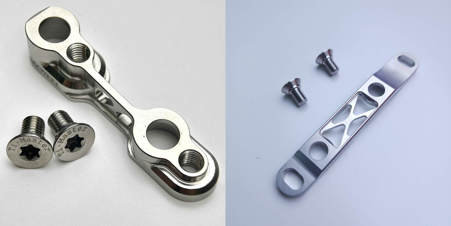 Sixweel Flat Mount Rear Disc Brake Caliper Adapter | Titanium CNC | 140 to 160mm Rotors