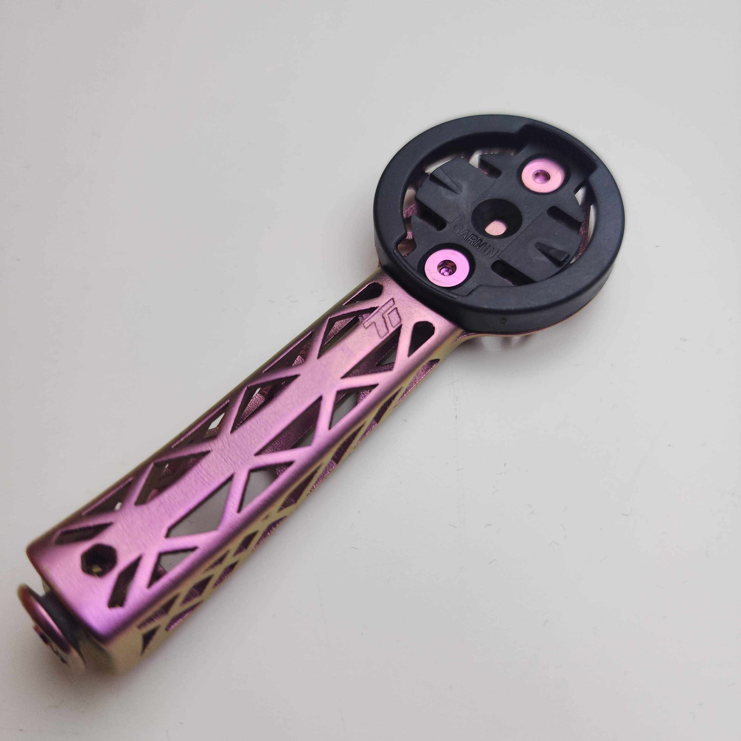 Suporte para computador Specialized Future Stem Titanium impresso em 3D | Garmin Wahoo Bryton | Team Series