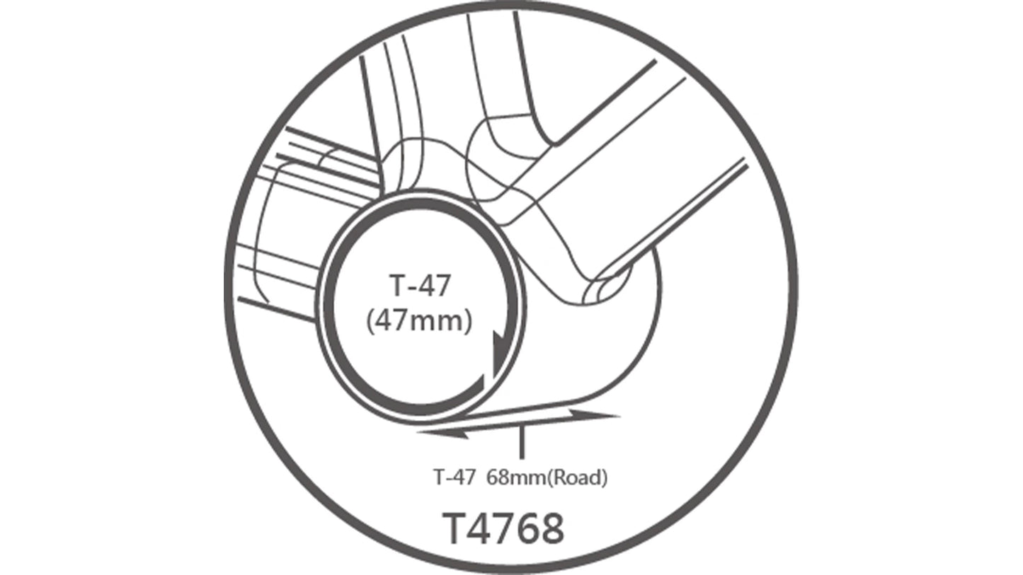 TRiPEAK T47 68/86mm 3-in-1 Bottom Bracket | Ceramic/Steel Bearings | Shimano Hollowtech II, SRAM DUB, Rotor 3D+