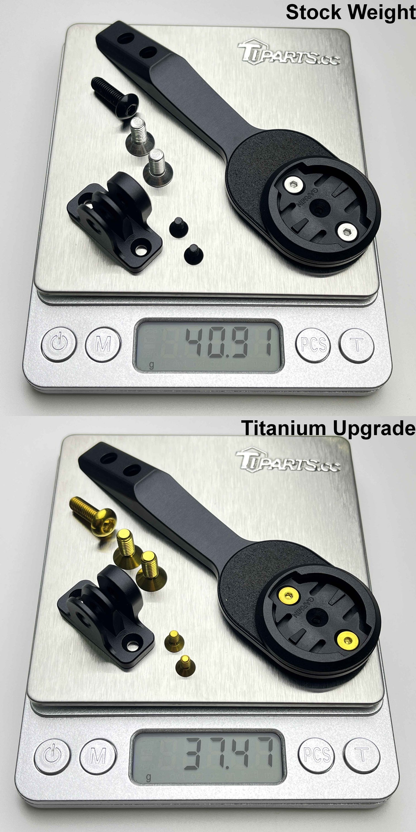 Tavelo Stock Bike Computer Mount Titanium Bolt Upgrade