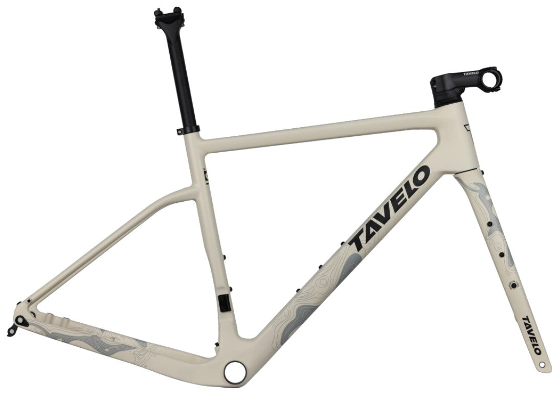 TAVELO WILD carbon gravel frameset off-white