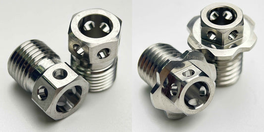 Ti-Master Disc Brake Caliper and Shifter Hose Nut | Titanium CNC | Shimano & SRAM SM-BH90