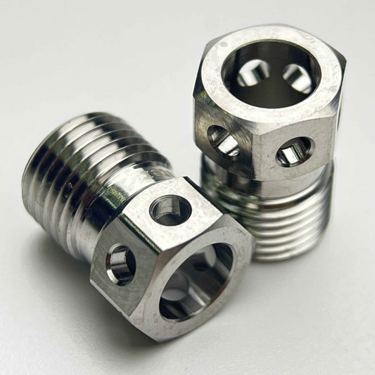 Ti-Master Hydraulic Disc Caliper Hose Nut | 1.27g Titanium CNC | Shimano & SRAM