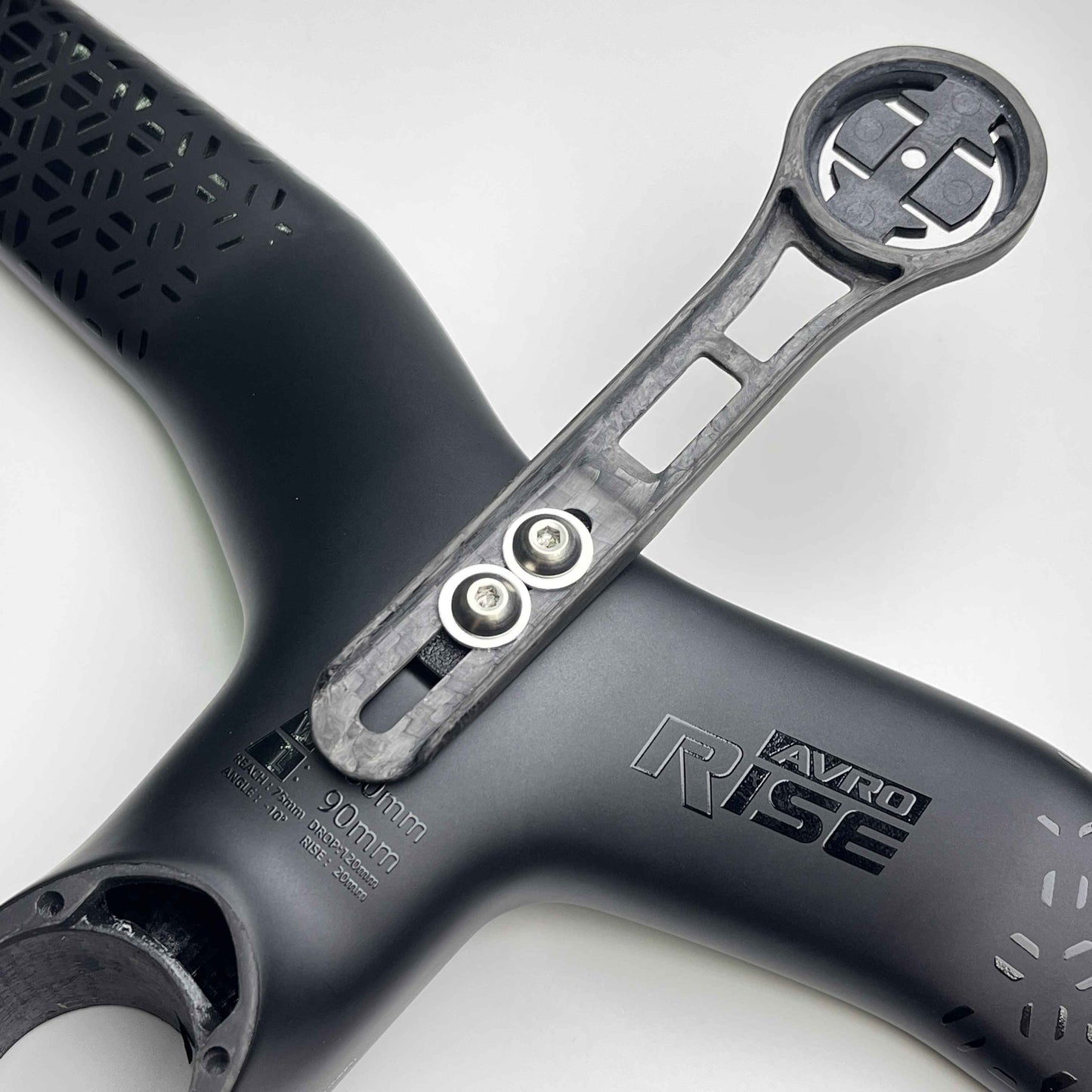 TiParts CARBON TAVELO RISE Computer Mount | -8° Garmin Wahoo