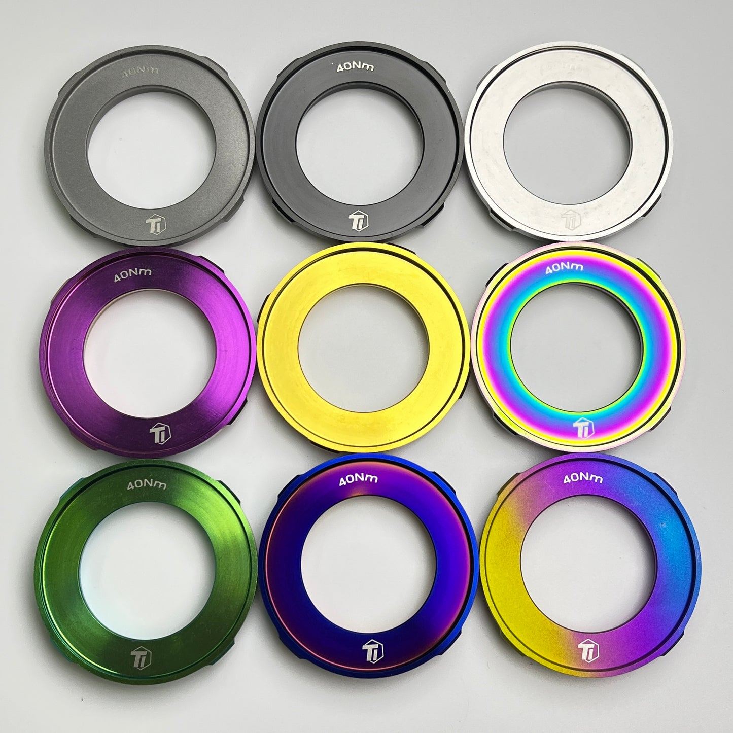 Anillo de bloqueo de rotor Centerlock de titanio | Estrías exteriores | Shimano SRAM