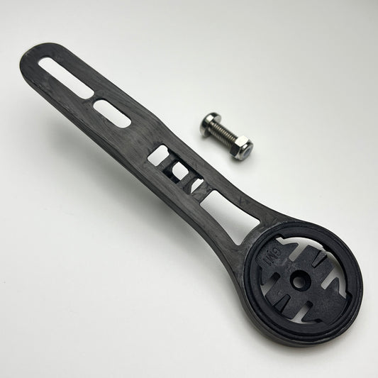 TiParts CARBON VISION Metron 5D ACR Evo Integrated Handlebar Computer Mount | Carbon Fiber Garmin Wahoo