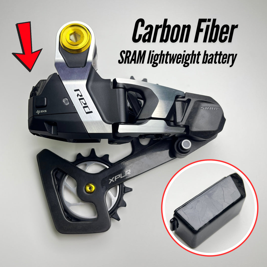 Tiparts Carbon Fiber SRAM Battery Replacement | Super Thin Lightweight eTap AXS | RED FORCE RIVAL APEX | EAGLE XX1 X01 X2 NX GX