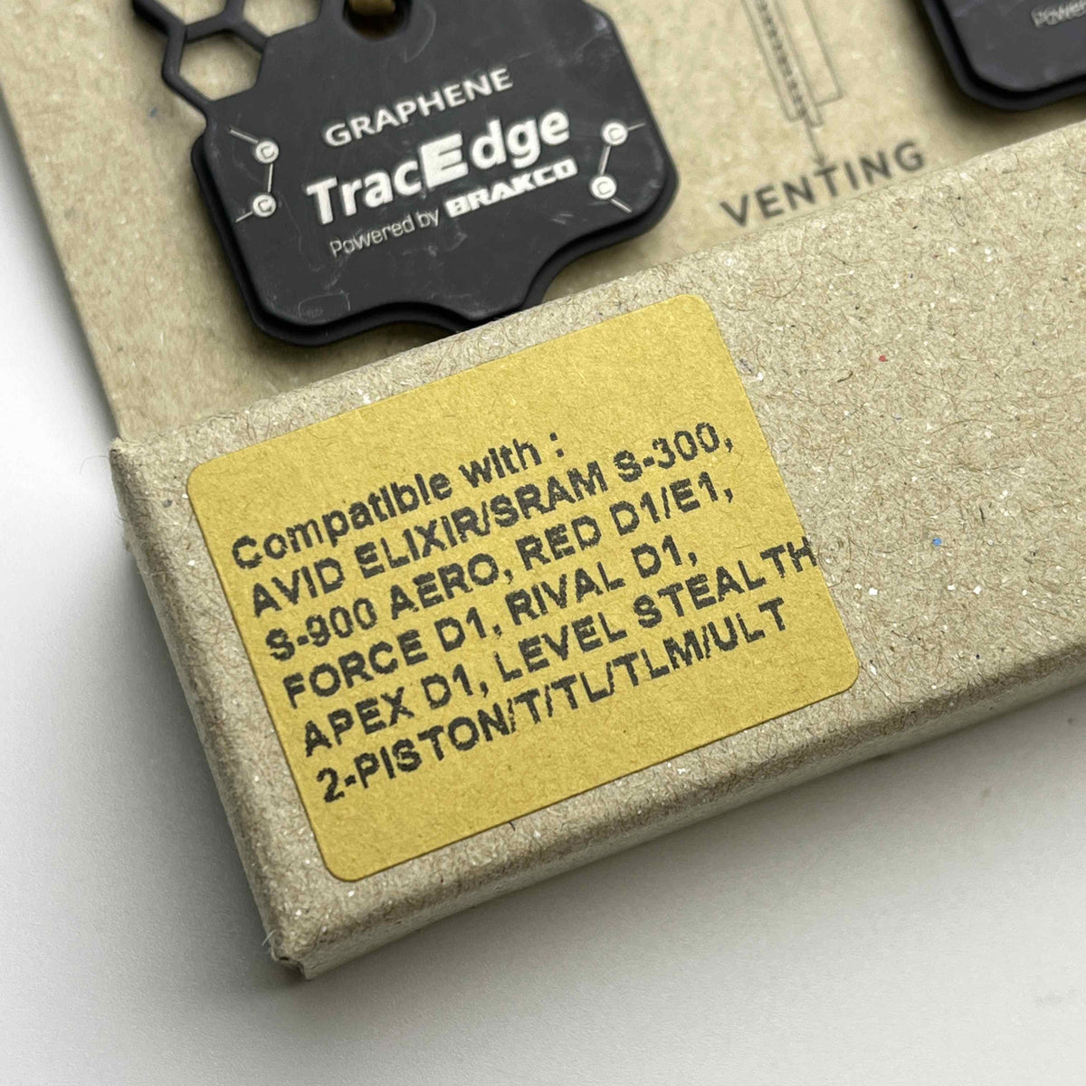 TracEdge Airpads Graphene Venting Disc Brake Pads | Shimano SRAM Avid