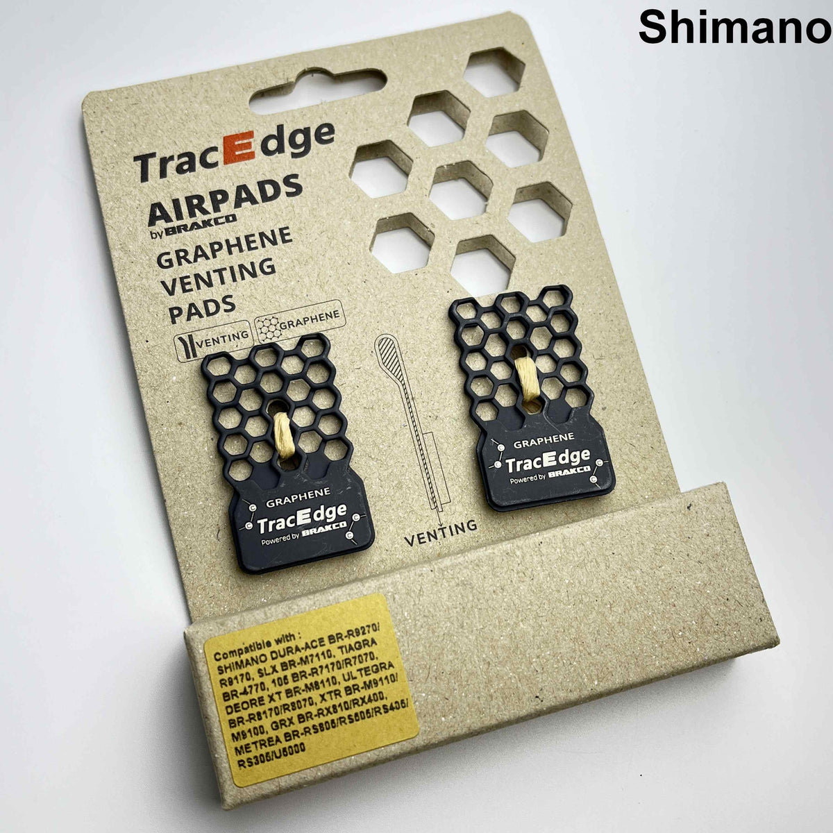 TracEdge Airpads Graphene Venting Disc Brake Pads | Shimano SRAM Avid