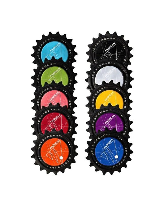 TRiPEAK Jetstream Pro AERO Ceramic Pulley Wheel 12T/18T | 12s Shimano Dura-Ace/Ultegra, SRAM Red/Force E1 | Aero Asymmetric Oversized Pulley Wheel (AOPW) OSPW