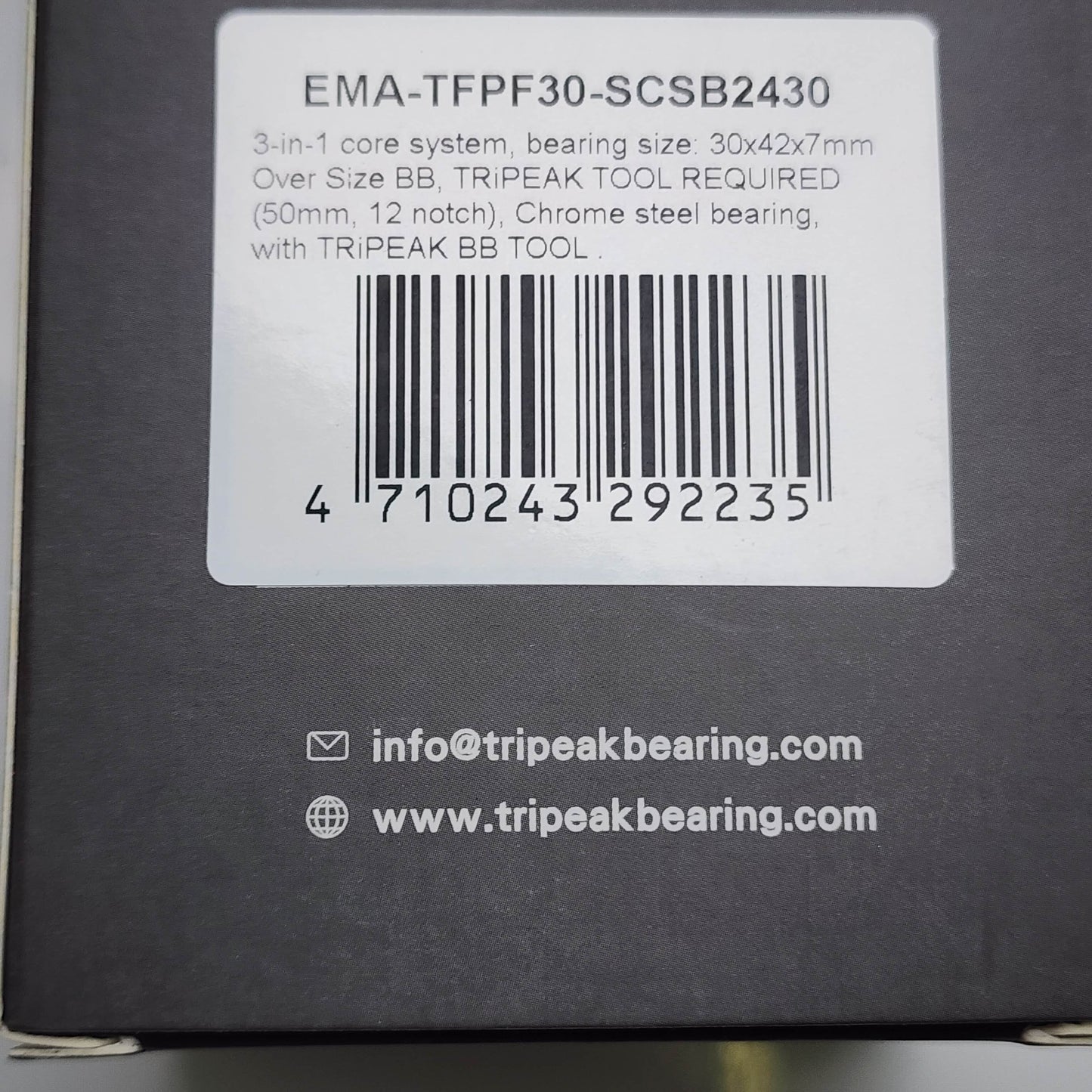 TRiPEAK PF30 68mm 3-in-1 Bottom Bracket | Ceramic/Steel Bearings | Shimano Hollowtech II, SRAM DUB, Rotor 3D+