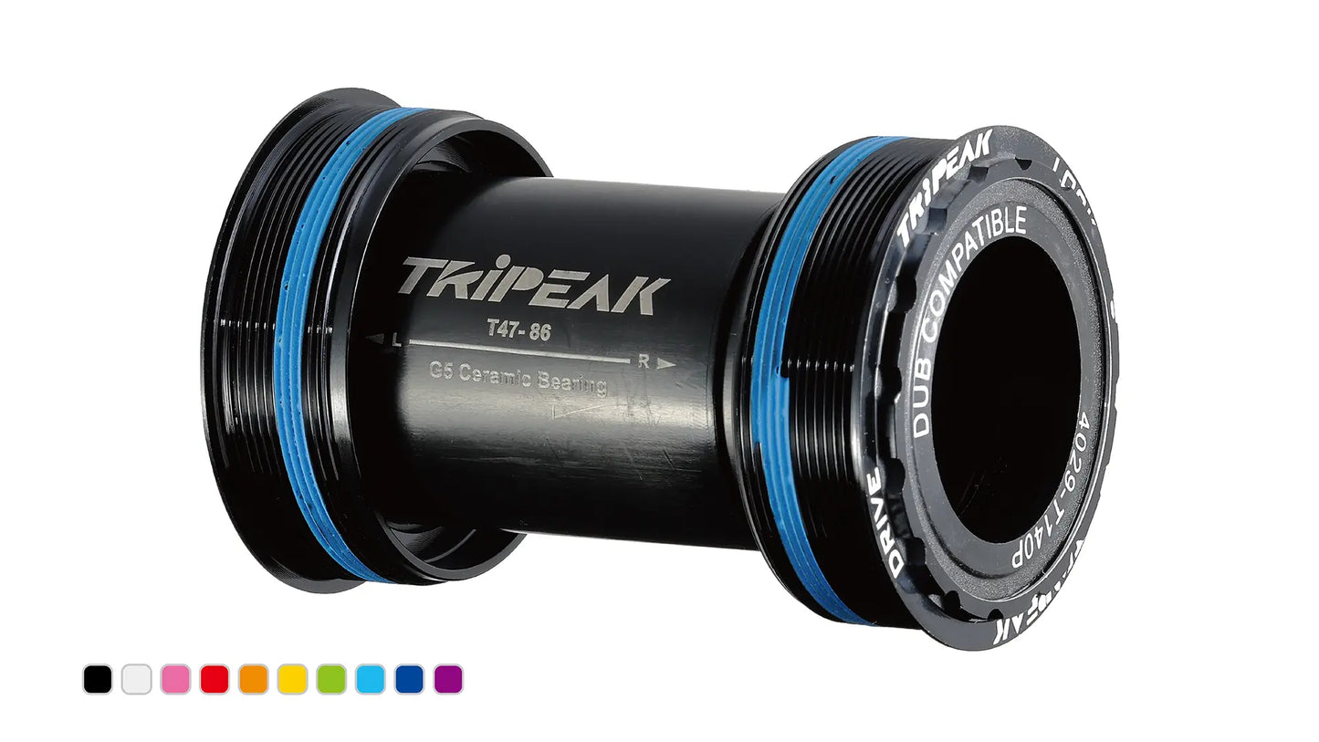 TRiPEAK T47 68/86mm 3-in-1 Bottom Bracket | Ceramic/Steel Bearings | Shimano Hollowtech II, SRAM DUB, Rotor 3D+