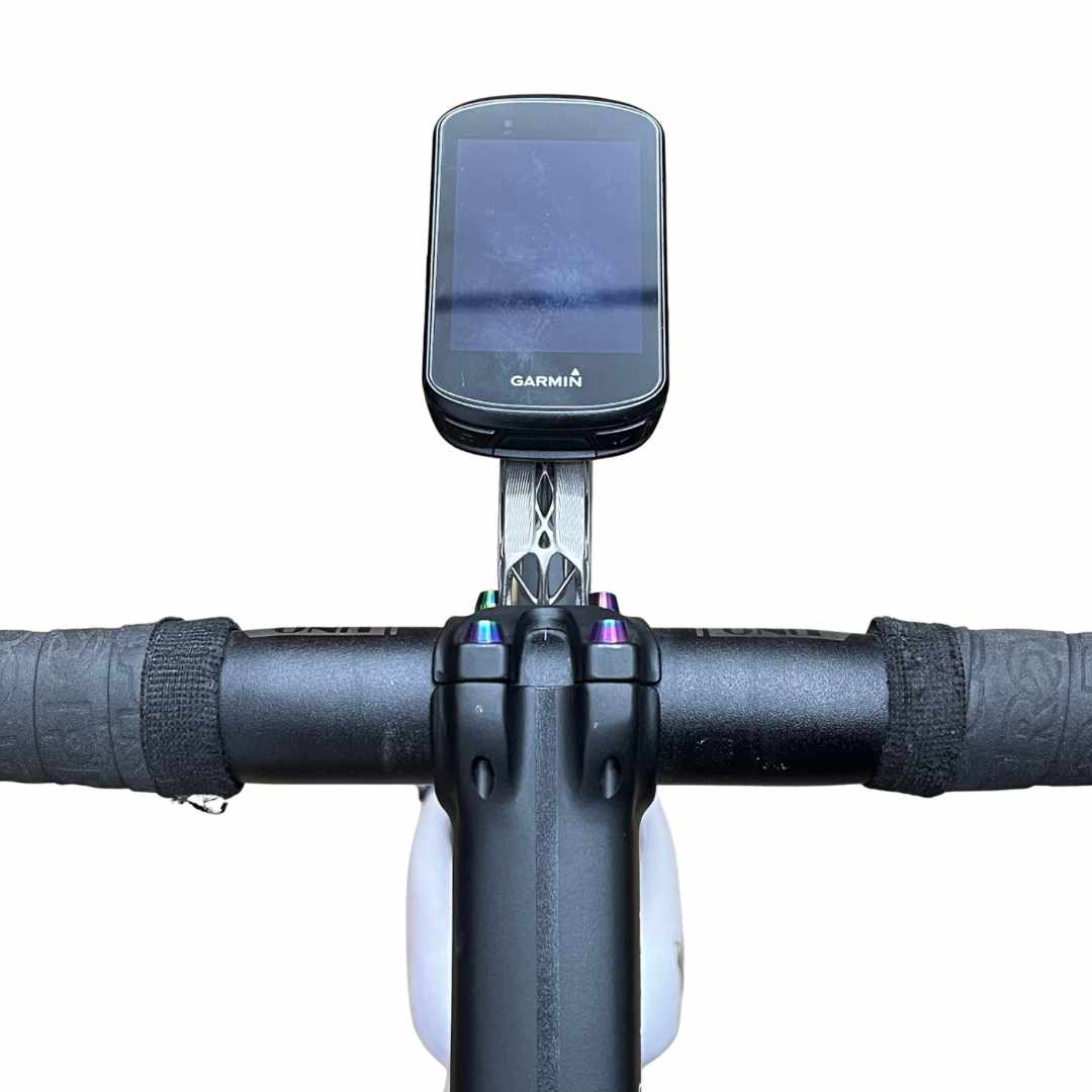 Universal Stem Titanium Bike Computer Mount - Club Series | 2-Piece Bar & Stem | Giant
