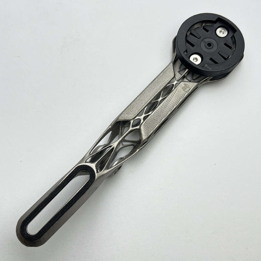 Universal-Fit Integrated Handlebar Titanium Bike Computer Mount - Club Series