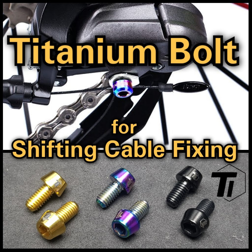 Titanium skiftekabel pressebolt | Shimano SRAM kabel fikseringsskrue 105 Ultegra Dura Ace M5 M6 Ti-Parts R8000 R7000