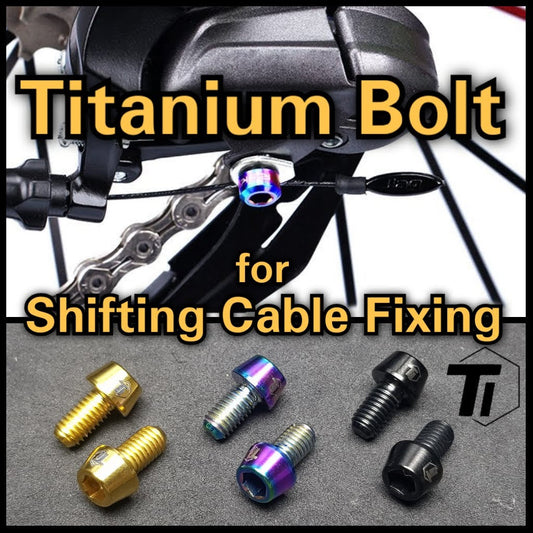 Perno de presión del cable de cambio de titanio | Tornillo fijación cable Shimano SRAM 105 Ultegra Dura Ace M5 M6 Ti-Parts R8000 R7000
