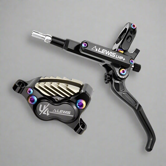 สกรูไทเทเนียม Lewis LHP+-U4 U4T (4x17 มม.) ดิสก์เบรก 4 ลูกสูบพร้อมครีบระบายความร้อน | สำหรับดาวน์ฮิลล์เอ็นดูโร