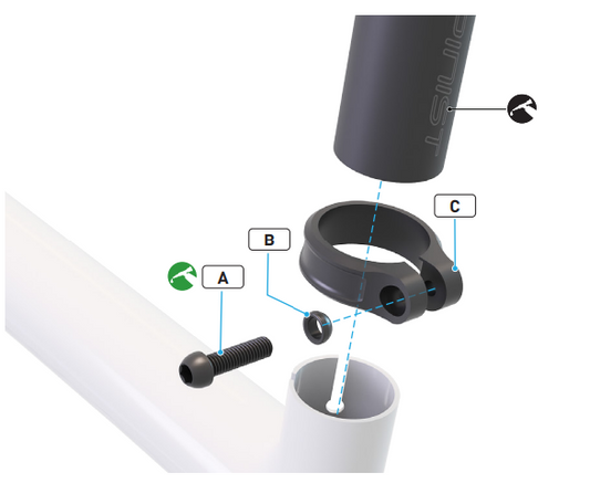 مشبك/مسمار طوق عمود المقعد من Specialized Aethos Titanium