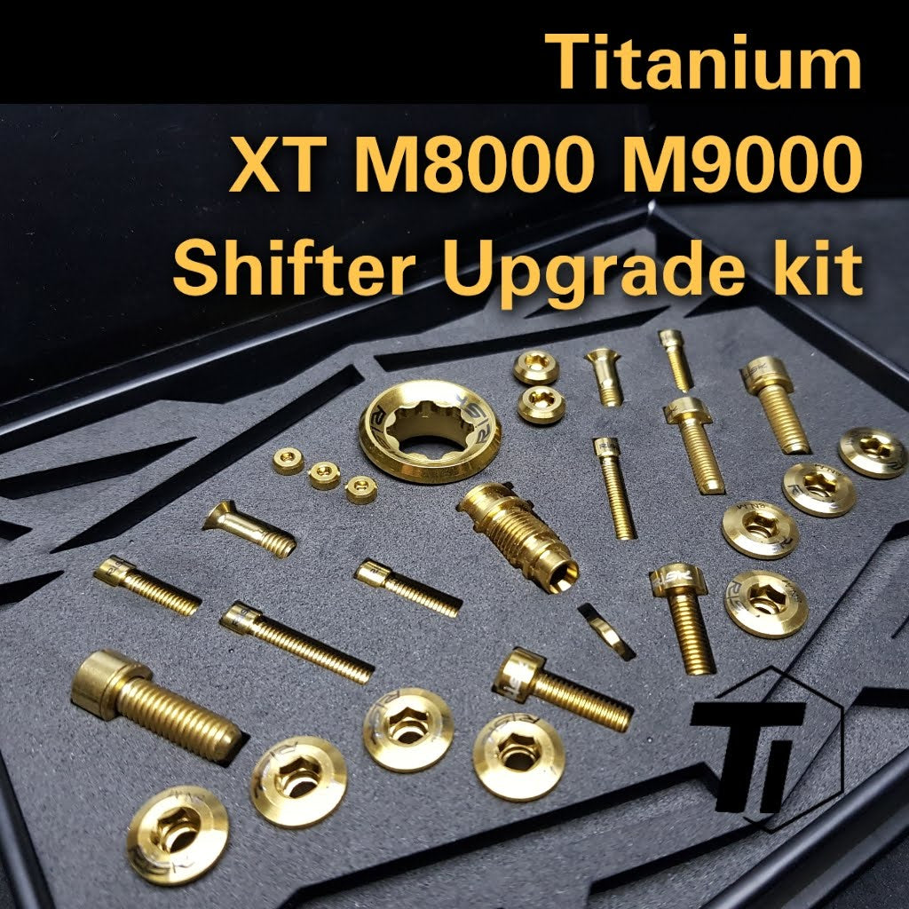 Titanium Shimano XT M8000 Shifter Opgraderingsboltsæt - M6000 M7000 M9000 M6100 M7100 M8100 M9100 Risk Deore SLX XT XTR