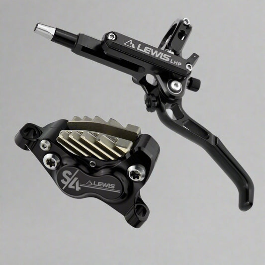 คาลิปเปอร์เบรกดิสก์ 4 ลูกสูบ Lewis LHP-S4 ขนาด 2x14 มม., 2x17 มม. | Liner Brake Force สำหรับรถวิบากแบบดาวน์ฮิลล์