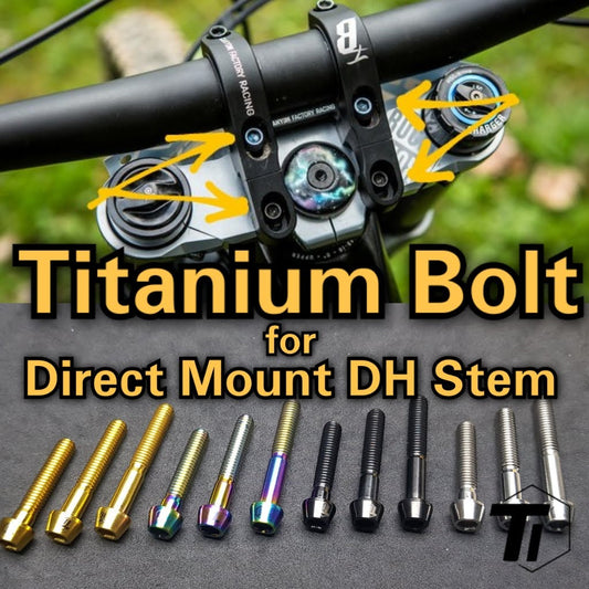Titanium bout voor Direct Mount-stuurpen | Deity Micro Intake 35 Verhuur Integra II Race Face Atlas 35 Spank Spike Director 2