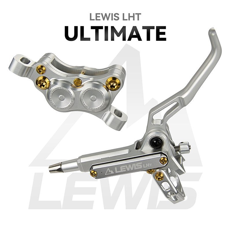 Lewis LHT Ultimate Quad 4-zuigerrem voor enduro en downhill | Axiale cilinder Titanium zuiger Titanium schroefbout | Gratis wereldwijde verzending