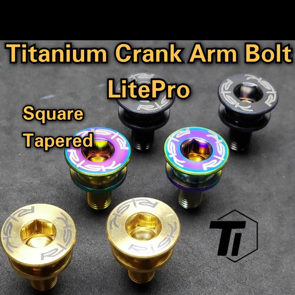 Titanium Vierkante Taper Crankarm Cover Brompton T-Line LitePro FSA Truvativ Titanium Schroef Fiets 3 Zestig Pikes Aceoffix