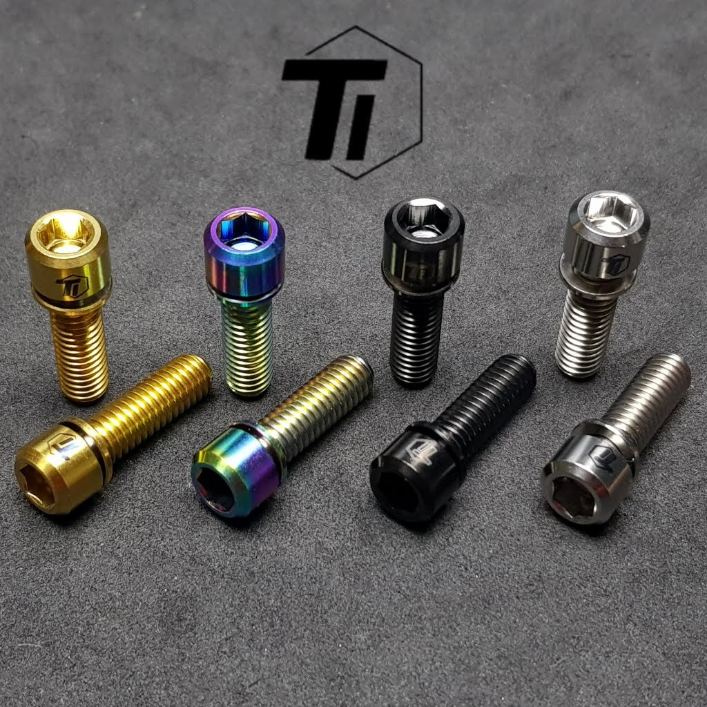 Ti-Parts boulon de manivelle M6 en titane pour pédalier Shimano R9270 Tiagra 105 Ultegra Dura Ace M9120 M8120 M8100 M8000