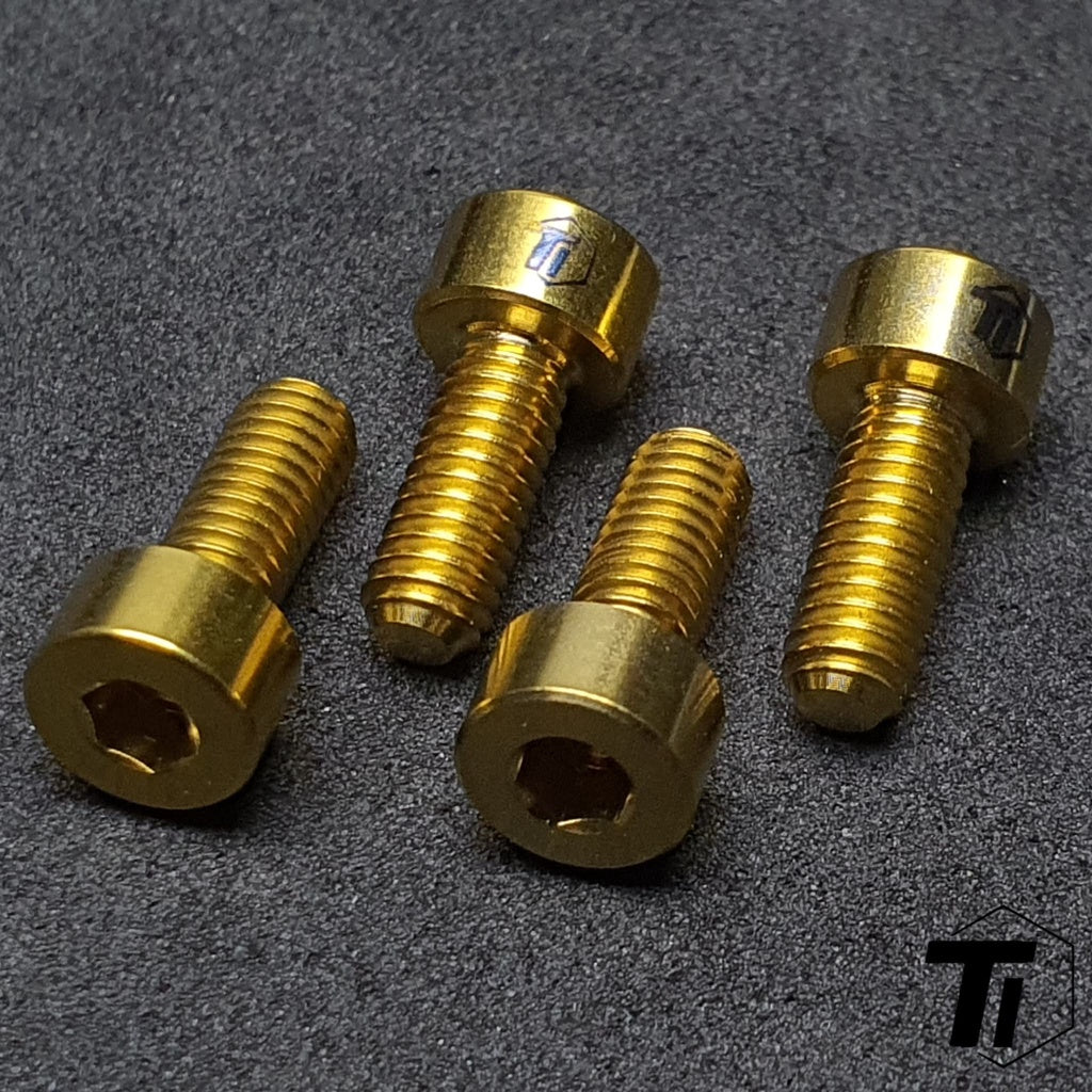 Titanbult för Brompton T-Line-styre| Stamskruv Guld Oil Slick Svart Silver | Titanium Screw Grade 5 Singapore