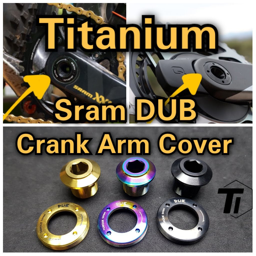 Tapa de brazo de biela DUB de titanio SRAM | 12 velocidades Rojo eTap AXS Force Rival Quarq | Plato con tapa de biela Eagle XX1 X01 X1 NX GX
