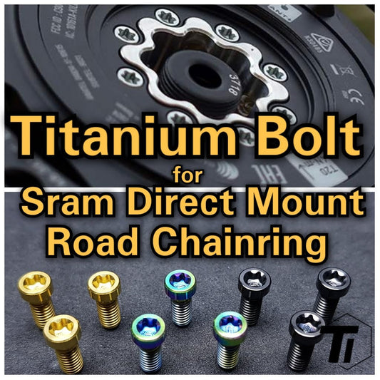SRAM 다이렉트 마운트 로드 체인링용 티타늄 볼트 | 12단 DUB 레드 eTap AXS 포스 라이벌 | 티타늄 나사 5등급