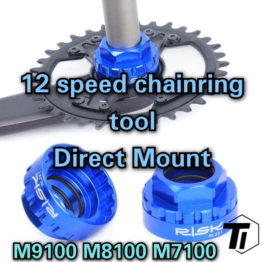12 speed chainring  direct mount tool lock ring- install / removal M9100 M8100 M7100 Shimano XTR XT SLX